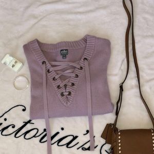Purple Lace Sweater